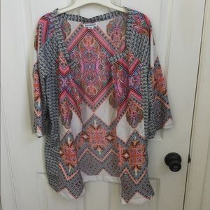 Open Silky Tunic Top